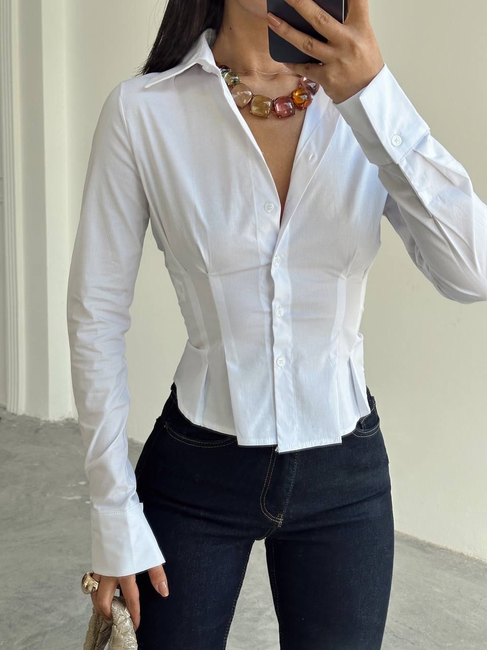 Elsie Crop Shirt - MD Fashionwear