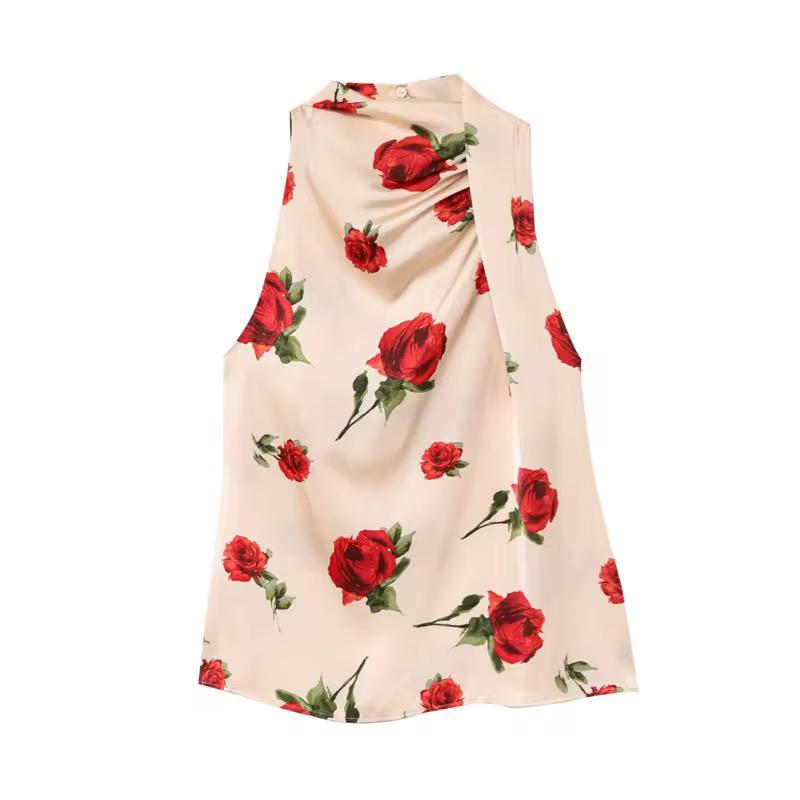 Floral Satin Blouse