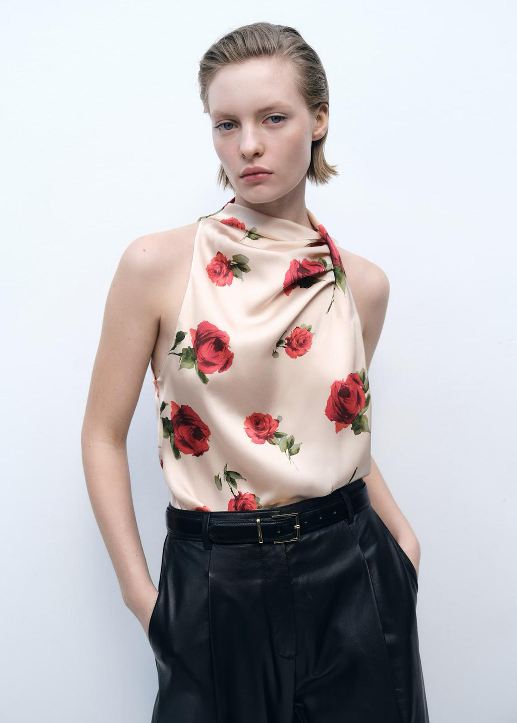 Floral Satin Blouse