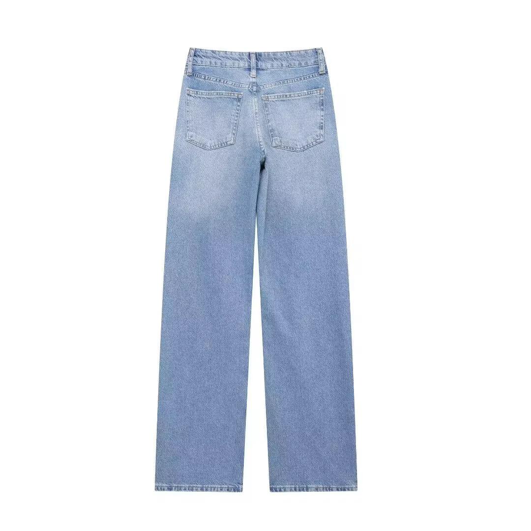 Rhineston wide leg jeans