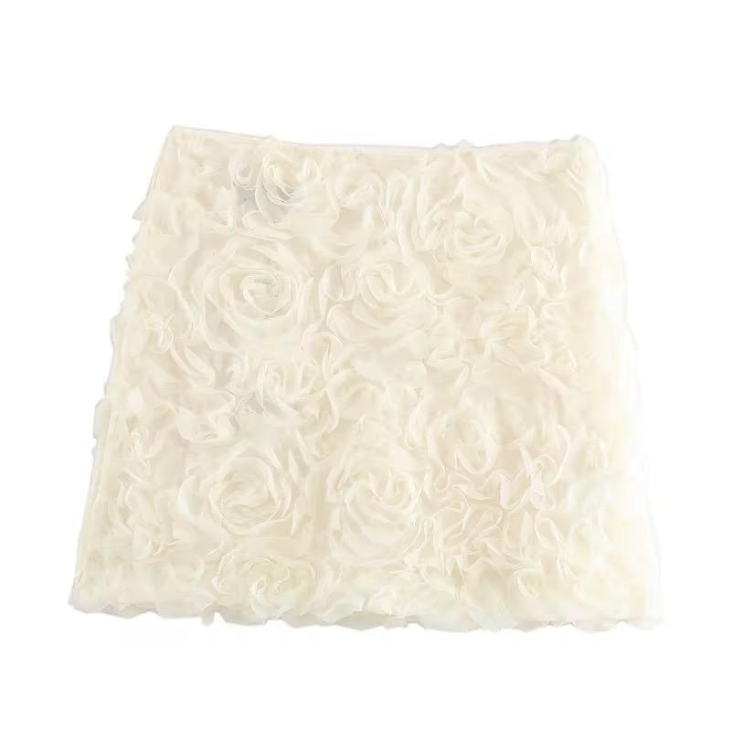 Flower Pleated Skirt