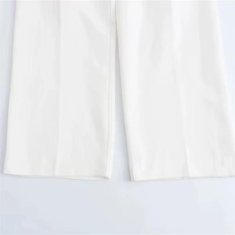 White Pleated Trousers