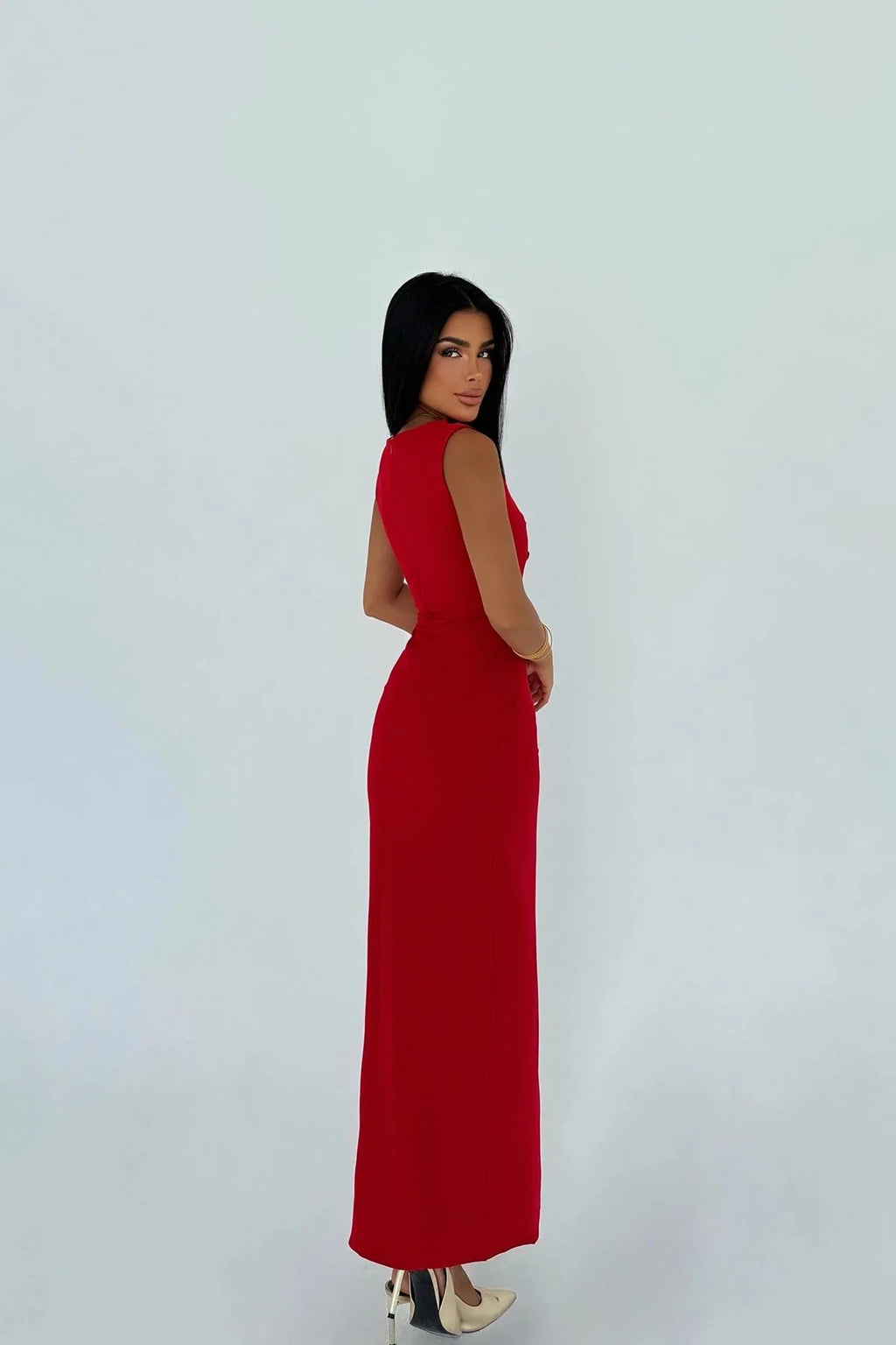 Button Midi Dress