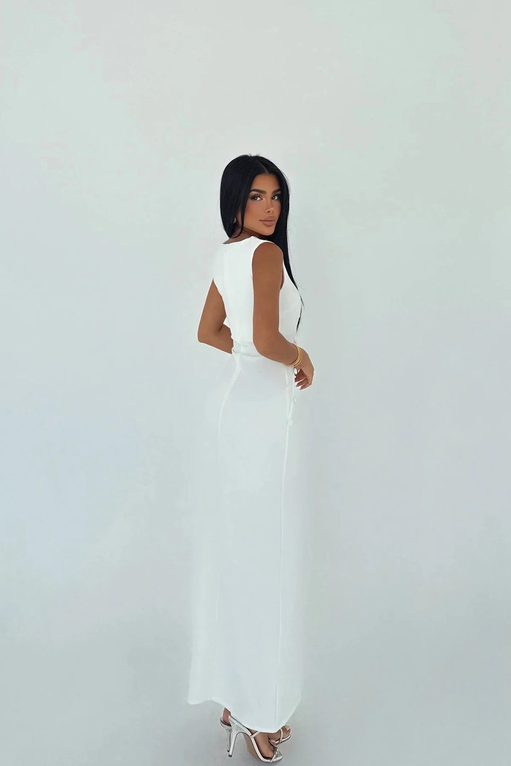 Button Midi Dress
