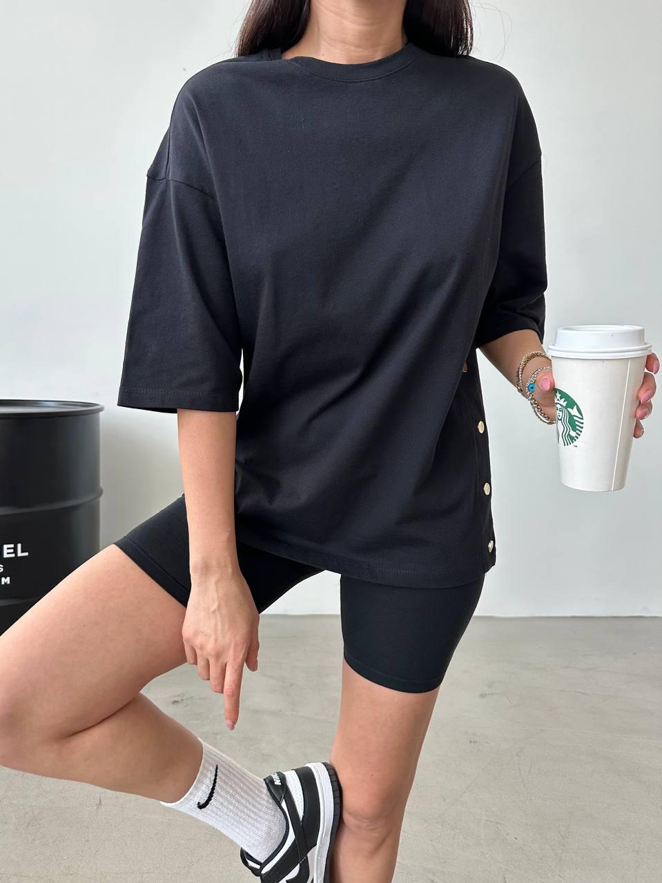 Gold Button oversize Top - MD Fashionwear