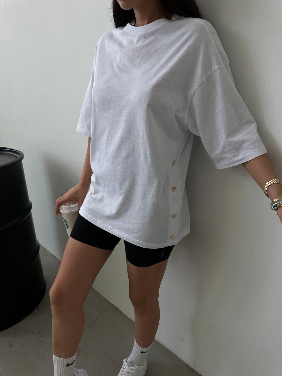 Gold Button oversize Top - MD Fashionwear
