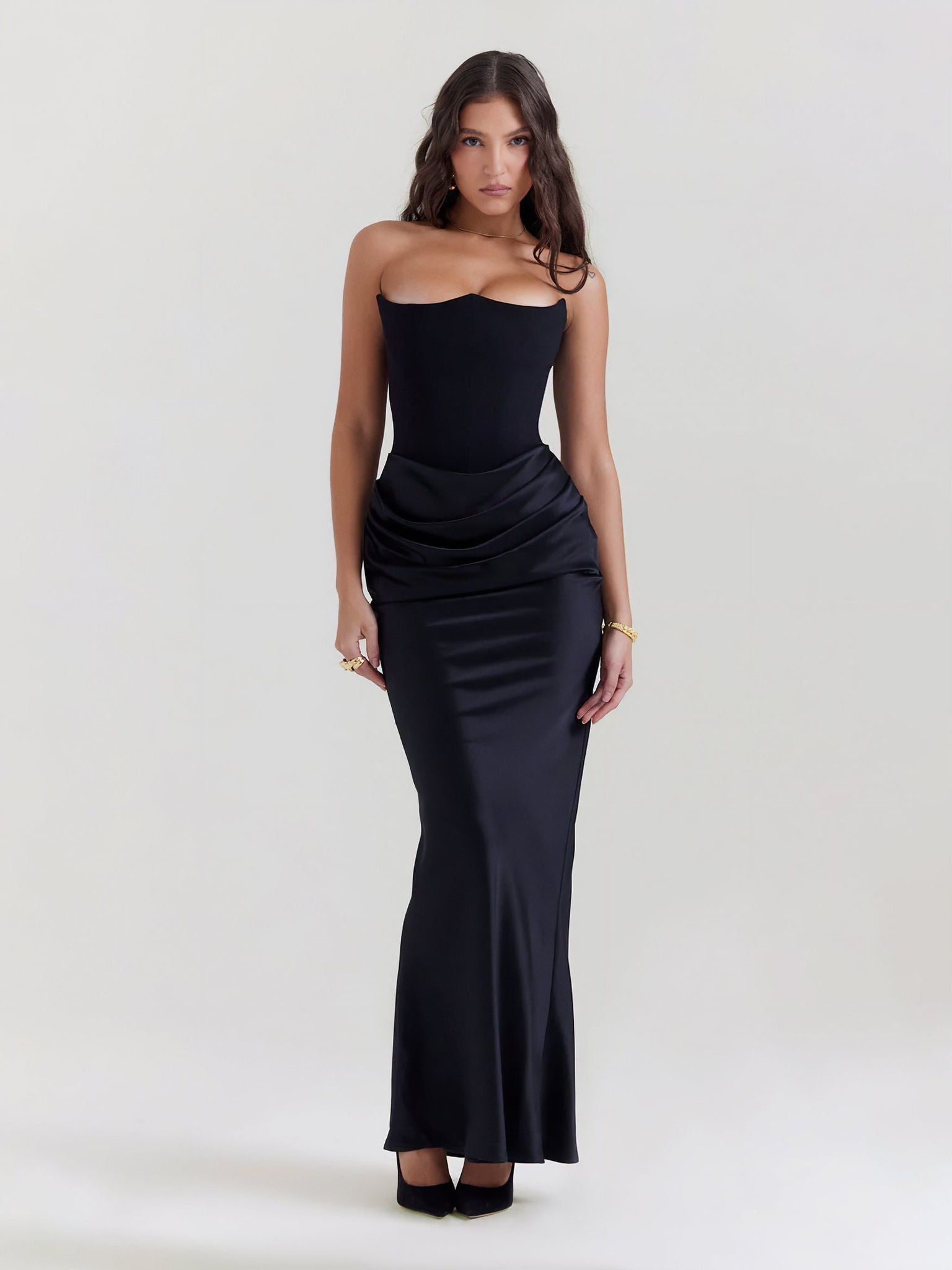 Satin Symphony dress - MD Fashionwear